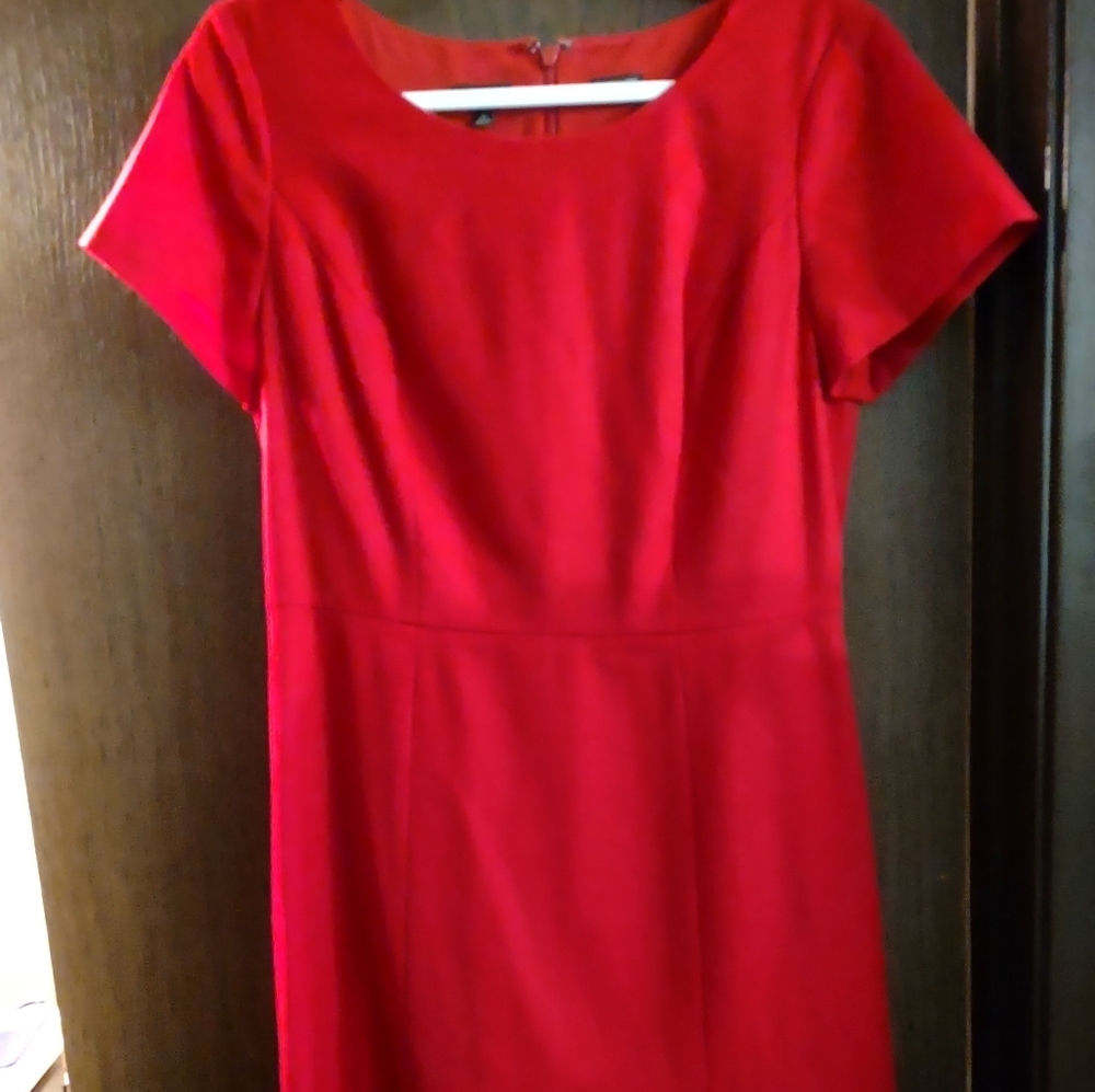 Talbot's Italian Flannel Red Dress - Picture 1 of 9